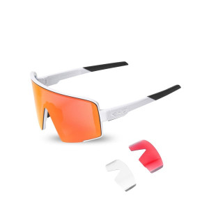 Ekoï Lunettes EKOI Perf MAGNETIC Blanche Revo Rouge blanc male