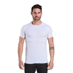 Ekoï T-shirt EKOI logo velours Blanc blanc 2XL male