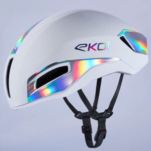 Ekoï Casque EKOI Racing R-AERO Blanc Holographic blanc S male