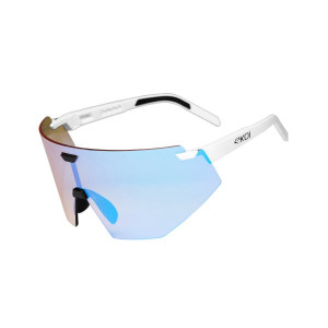 Ekoï Lunettes EKOI Racing AEROLITE Blanc Noir ICE Blue Cat1 blanc male