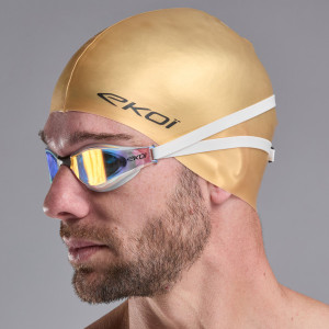 Ekoï Bonnet natation EKOI Perf WAVECUT SILICON Gold gold Unique male