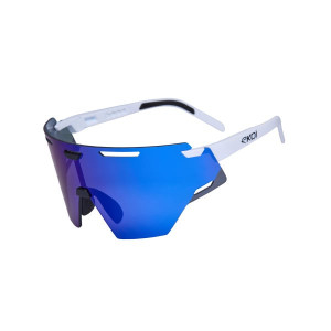 Ekoï Lunettes EKOI Racing ARIA Blanc REVO Blue Cat3 blanc Unique male
