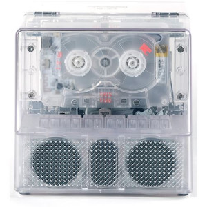 Coluna Bluetooth + Leitor de Cassetes NINM Lab - It's Real - Transparente