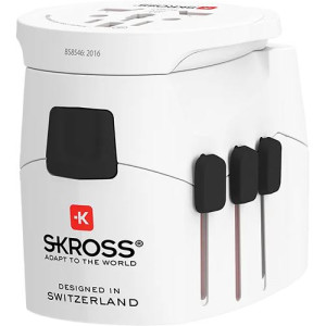 Skross Adaptador Tomada  PRO Light USB 2A  EUA - Mundo - Branco
