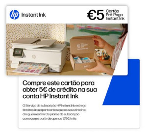 HP Cartão Pré Pago  II Enroll Card - Instant Ink - 5€