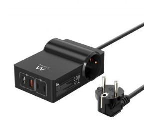 Ewent Estação de carregamento  2 tomadas + 2x USB-A + 2x USB-C (EW3992)