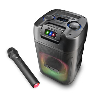 Coluna NGS Wildclub 80W + Microfone Wireless Singer Air