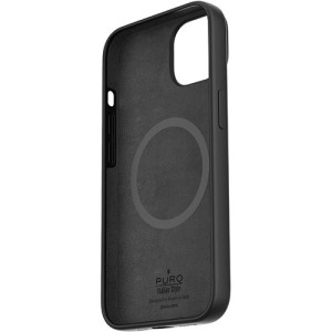 Puro Capa Silicone Icon Mag  com MagSafe para Apple iPhone 14 - Preto