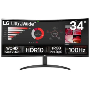 LG Monitor Gaming Curvo  34WR50QK-B  34"  100 Hz  UltraWide QHD