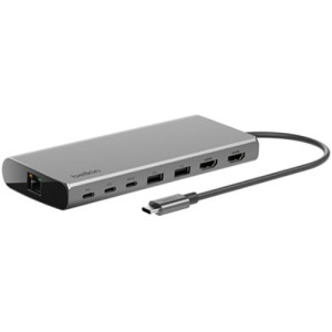 Belkin Adaptador HUB USB-C  Dual Display Core  8 em 1 - Cinzento