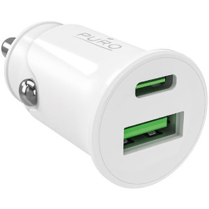 Puro Carregador de Isqueiro  Pro Lite USB+ USB-C - Branco