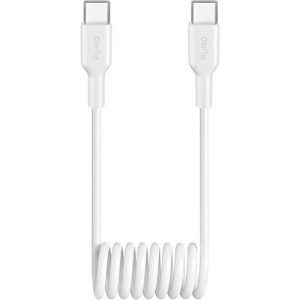 Puro Cabo Espiral USB-C  - 1m - Branco