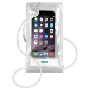 SBS Bolsa Impermeável Universal  TEWATEREASY55W até 6.5" - Branco
