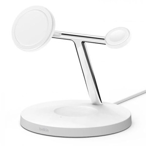 Belkin Carregador Sem Fio  3 em 1 com MagSafe BOOST?CHARGEâ„¢ Pro - Branco