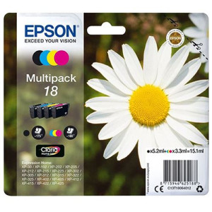 Epson Multipack Tinteiro  18 - Preto  Ciano  Amarelo  Magenta - C13T18064012