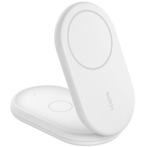 Belkin Base de Carregamento Wireless Magnético Dual  BoostCharge Qi2 15W WIZ028vfWH - Branco