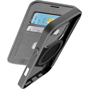Capa Wallet Cellular Line Daily Mag para iPhone 16 Pro- Preta