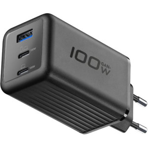 Cellular line Carregador GaN USB+2xUSB-C Cellularline Power - 100W