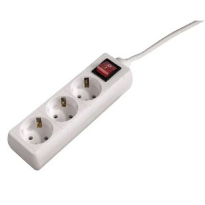 Hama Extensão  69223781 3 Tomadas 1,4m com Interruptor - Branco