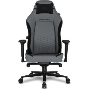 Alphagamer Cadeira Gaming Alpha Gamer Alegra Pele Sintética PU - Cinzento