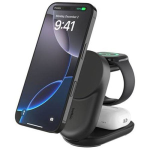 Belkin Carregador  UltraCharge 3 em 1 25W Qi2 - Preto
