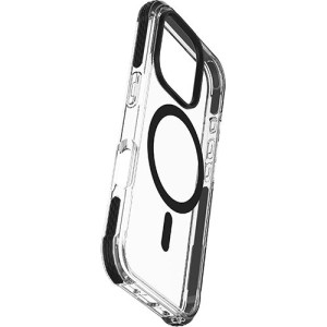 Capa MagSafe Cellular Line Tetra Force Strong Guard Mag para iPhone 16 Pro Max - Transparente / Preta