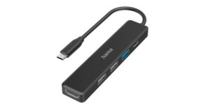 Hama HUB USB-2.0-TYPE-C-HUB 1:3 + H
