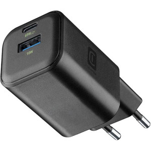 Cellular line Carregador GaN USB+USB-C 65W Cellularline - Preto