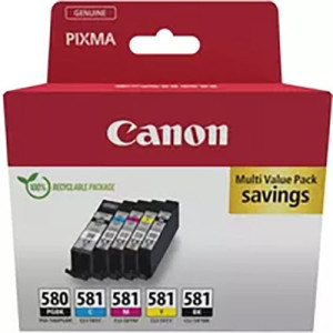 Canon Pack de Tinteiros  PGI-580/CLI-581 - PGBK/C/M/Y/BK