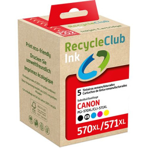 Recycleclub Tinteiro  Canon 570 XL  571 XL - 5 Uni.