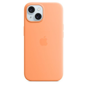 Apple Capa Silicone  com MagSafe para iPhone 15 - Sorvete de Laranja