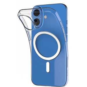 Puro Capa em Silicone com MagSafe  Lite Mag para iPhone 16- Transparente