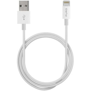 Puro Cabo Plano  MFI USB para Lightning 1m - Branco