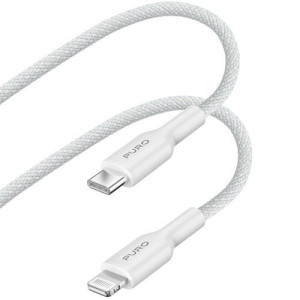 Puro Cabo  Fabric USB-C/Lightning - 1m - Branco