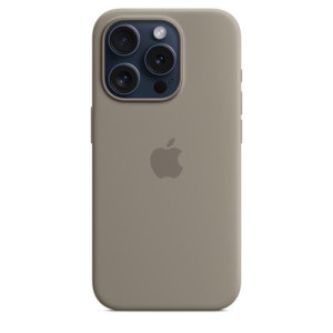 Apple Capa Silicone  com MagSafe para iPhone 15 Pro - Barro