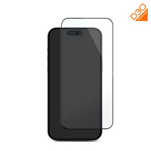 Puro Película Ecrã Vidro Temperado Flexível  Nano Glass D3O® para iPhone 15- Moldura Preta