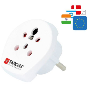 Skross Adaptador  India/ Israel/ Dinamarca para Europa - Branco