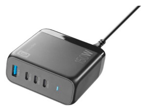 Cellular line Carregador Cellularline Casa Multipower 1x USB-A + 3x USB-C 150W Preto