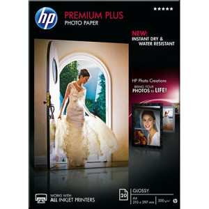 HP Papel Fotográfico Brilhante  Premium Plus - 20 folhas  A4 - CR672A