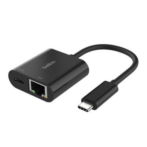 Belkin Adaptador + Carregador  Rede Ethernet USB-C PD 100W - Preto