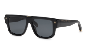 PHILIPP_PLEIN Gafas de sol Philipp Plein HAXAGON CAMOU SPP179 Negro Talla: 55X18   Negro