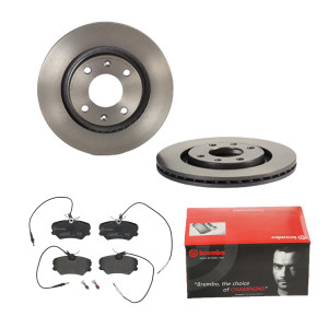 Brembo Bremsensatz, Scheibenbremse Bremsensatz-Vorderachse Coated Disc Line / Standard Ijdtidg816 Vorderachse Innenbelüftet 266mm 20mm Für Citroën Peu