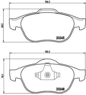 Brembo Bremsensatz, Scheibenbremse Bremsensatz-Vorderachse Coated Disc Line / Standard Ik3ebym1y8 Vorderachse Innenbelüftet 308mm 28mm Für Renault
