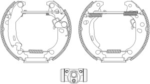 Hella Bremsbackensatz Shoe Kit Pro 8db355004891 Für Ferrari