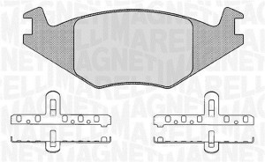 Magneti Marelli Bremsbelagsatz, Scheibenbremse 363916060395 Für Vw