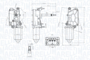 Magneti Marelli Wischermotor 064070500010 Hinten Für Lancia