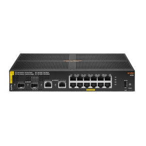 HP Interruptor<br>- L3<br>- Administrado<br>- 12 x 10/100/1000 (PoE+) + 2 x 1 Gigabit / 10 Gigabit SFP+ + 2 x 1000Base-T<br>- montável em trilho<br>-