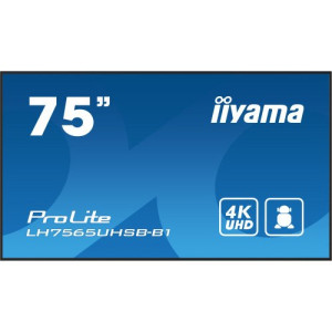 IIYAMA ProLite LH7565UHSB-B1 - 75" Classe Diagonal (74.5" visível) ecrã LCD com luz de fundo LED - sinalização digital - Android - 4K UHD (2160p) 3840