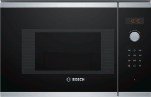 Bosch BEL523MS0 microondas Embutido 20 l 800 W Preto, Inox