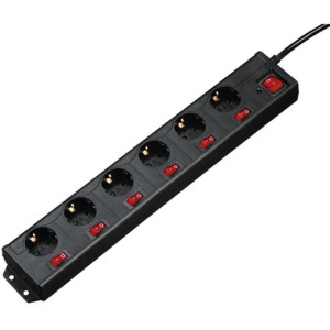 Hama 00137259 extensão elétrica 1,4 m 6 tomada(s) CA Interior Preto